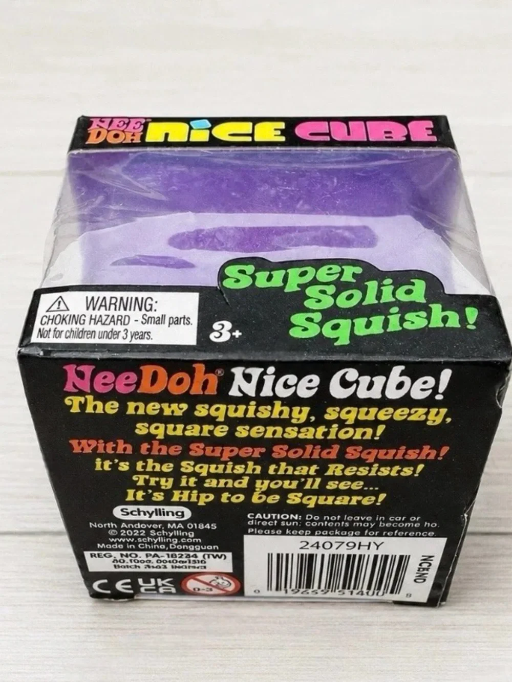 NeeDoh Nice Cube - Super Solid Squish (Purple) - Brand New!
